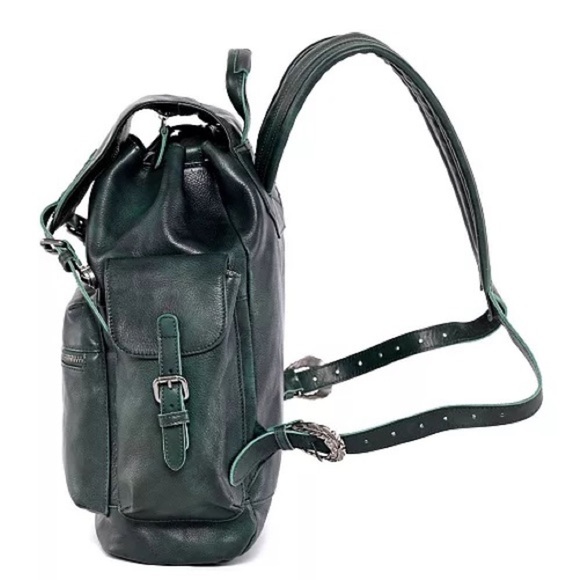 Free People x Old Trend Bryan Backpack Green NWT - Picture 6 of 17